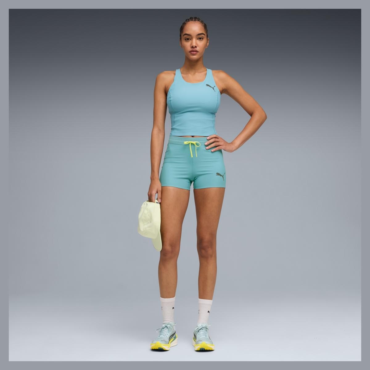 Calções de Running de Mulher Lightspeed 3" Tight Azul-4