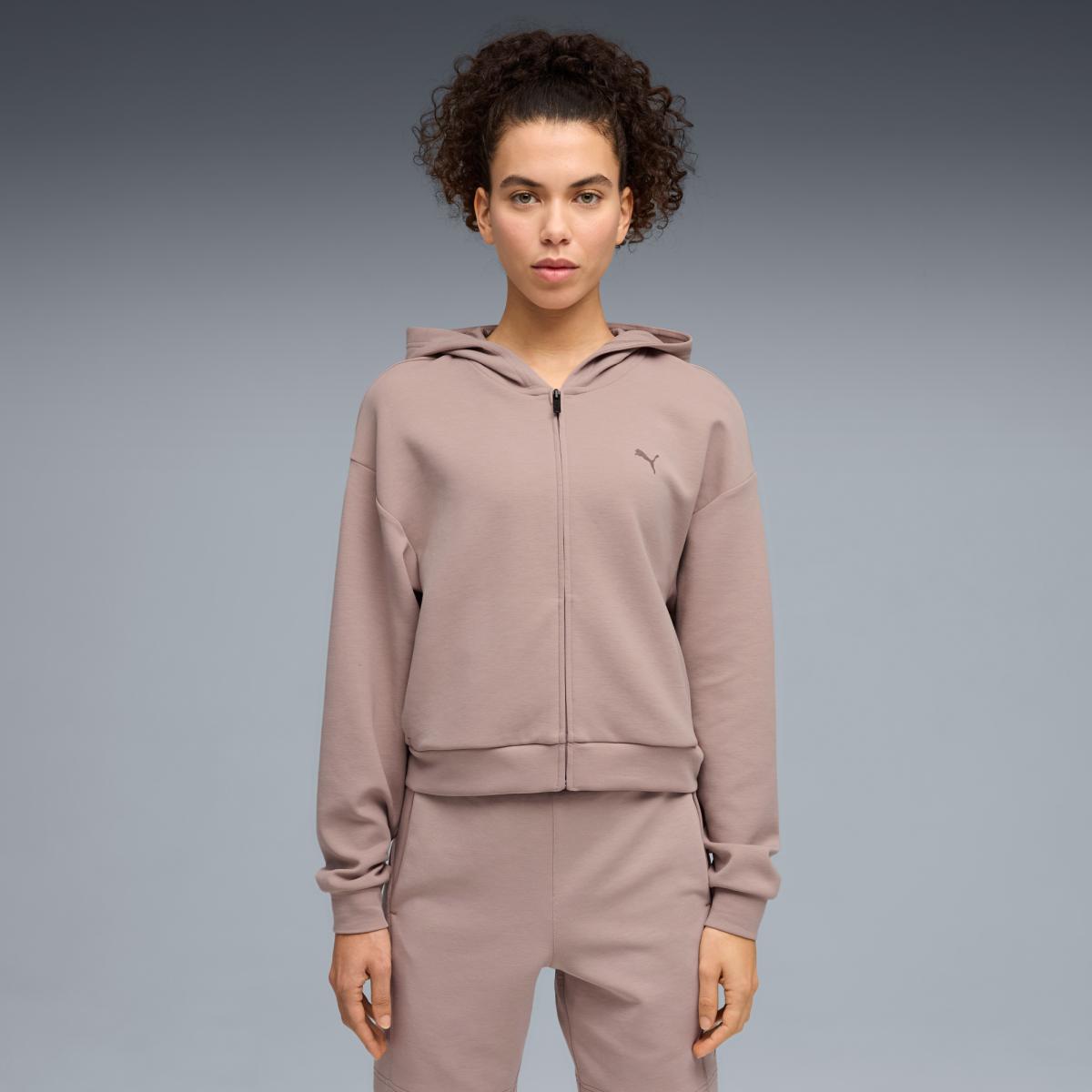 Casaco de Training de Mulher Cloudspun FZ Castanho-1