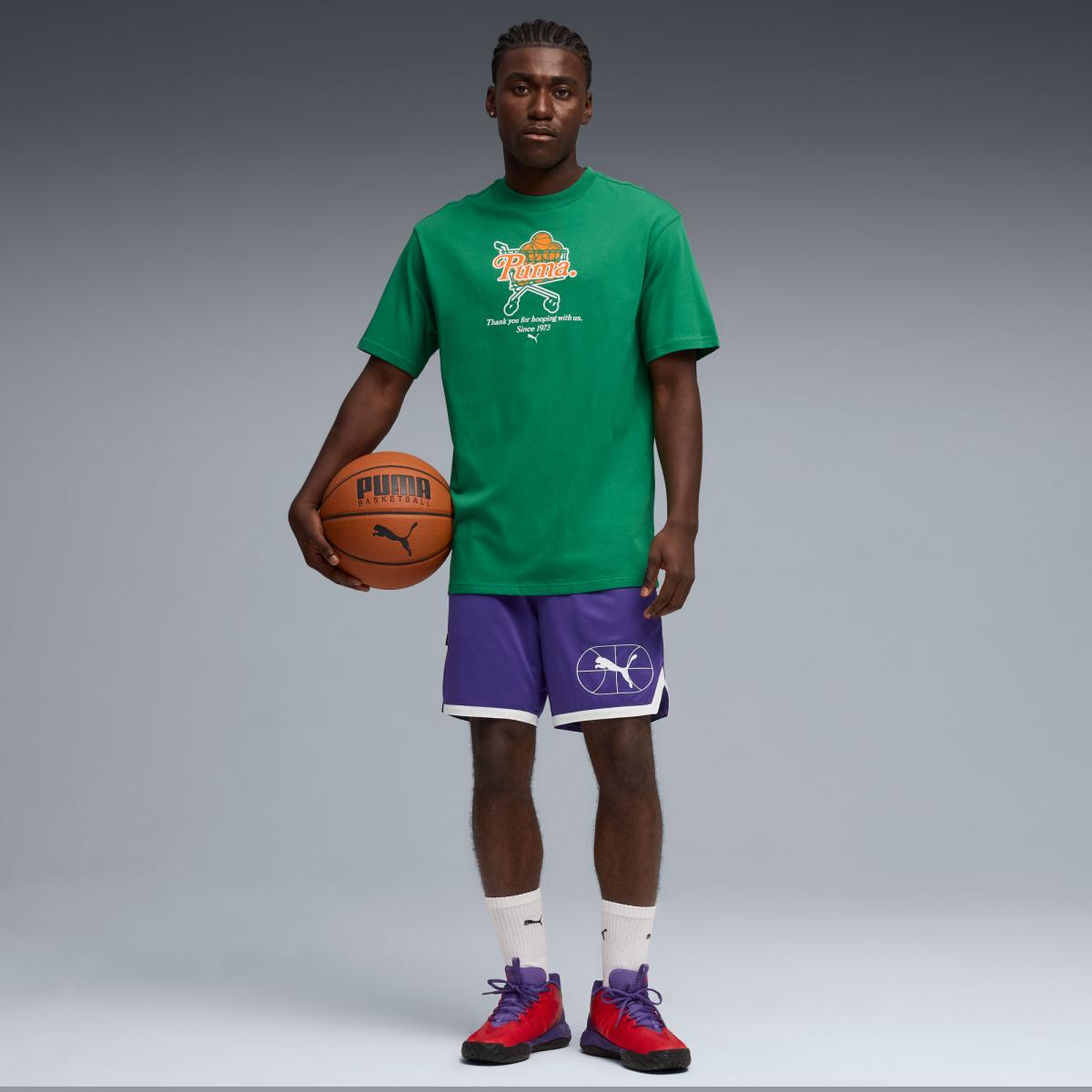 Calças de Basquetebol de Homem Jr Varsity Basketball Roxo-3