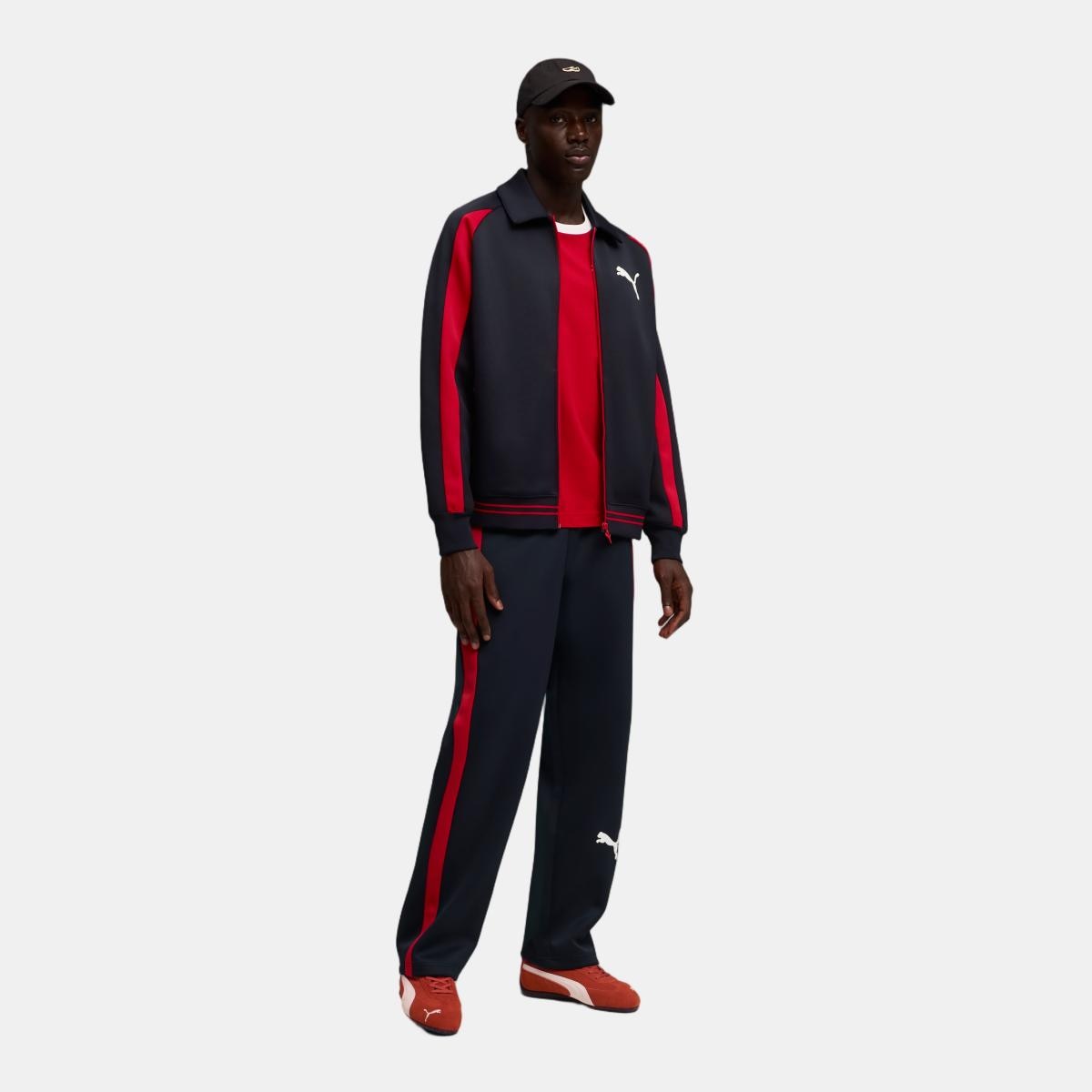 Calças Compridas Casual de Homem T7 Relaxed Big Catack Azul-3