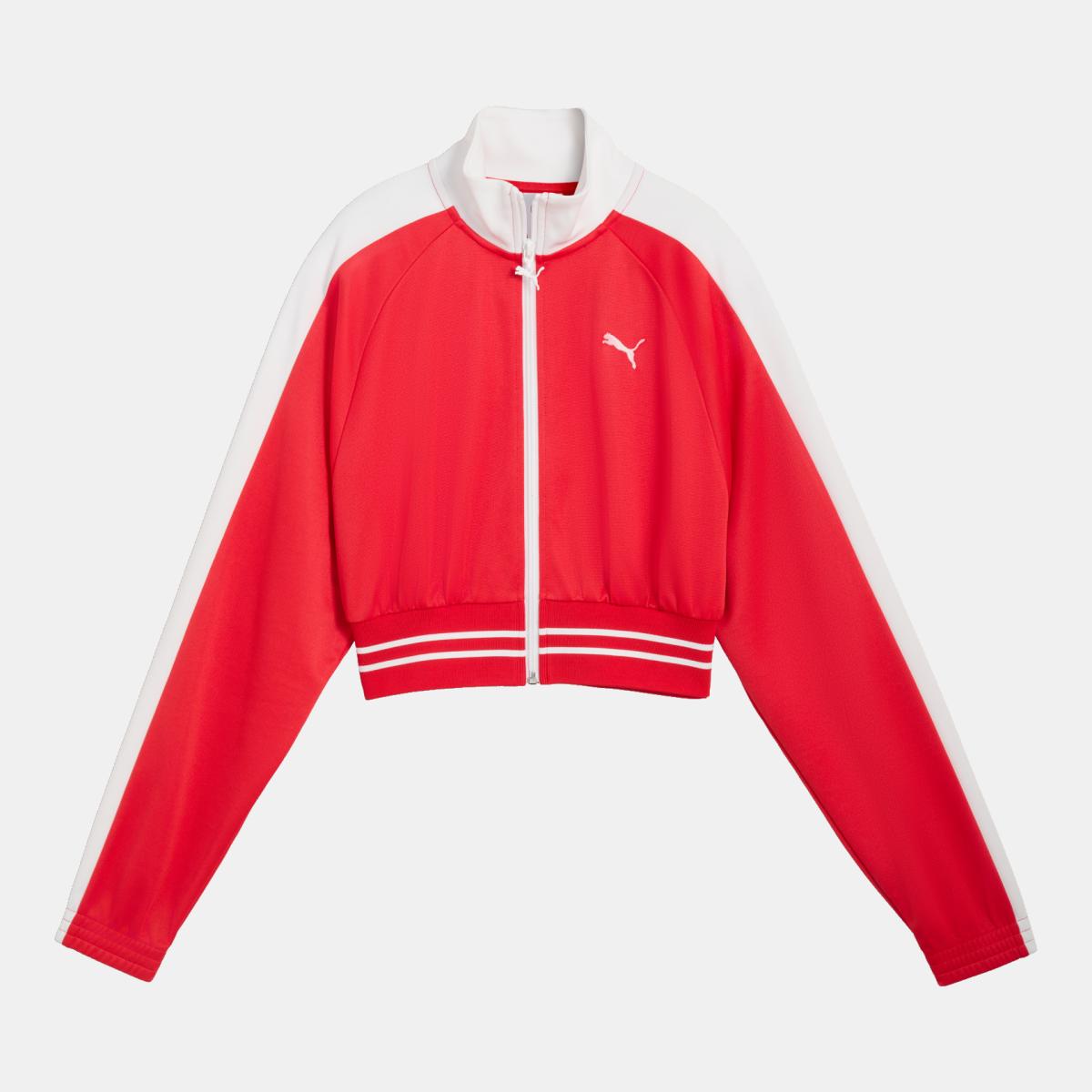 Casaco Casual de Mulher T7 Pique Relaxed Cropped Vermelho-6