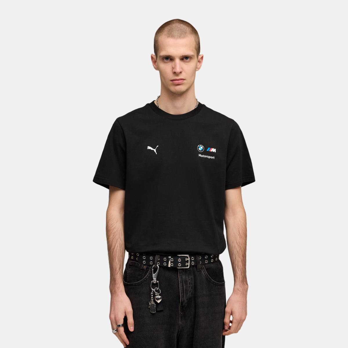 T-shirt Casual de Homem BMW MMS Ess Logo Preto-1