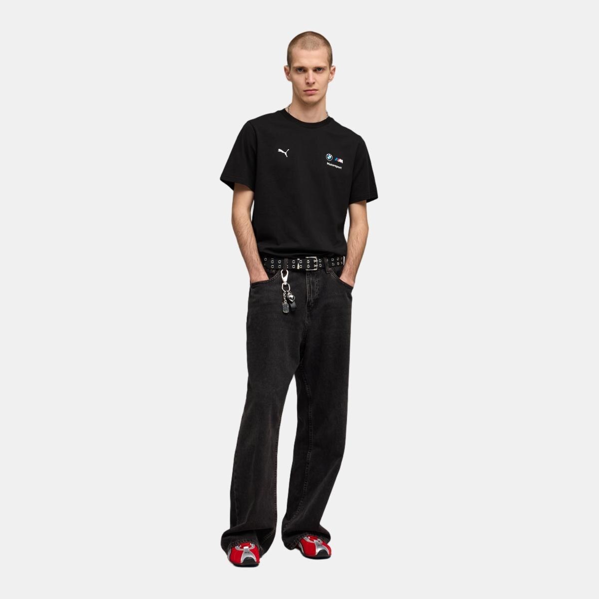 T-shirt Casual de Homem BMW MMS Ess Logo Preto-3