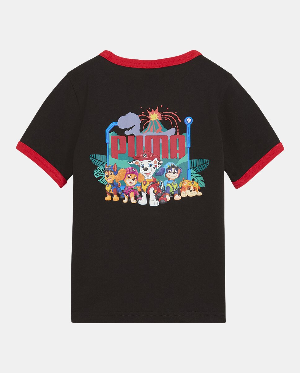 T-shirt Casual de Menino X Paw Patrol Ringer Preto-4