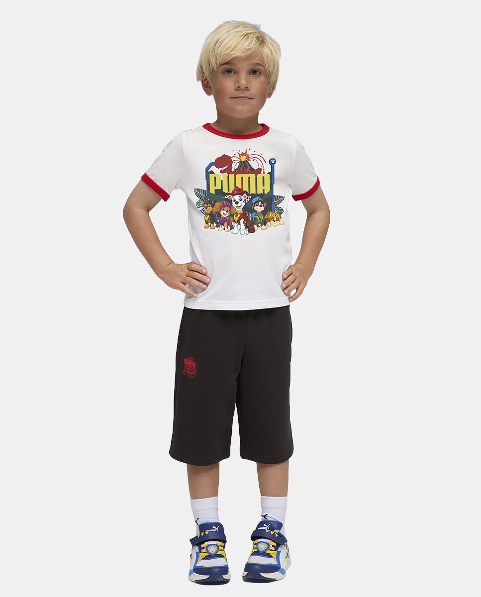 T-shirt Casual de Menino X Paw Patrol Ringer Branco-5