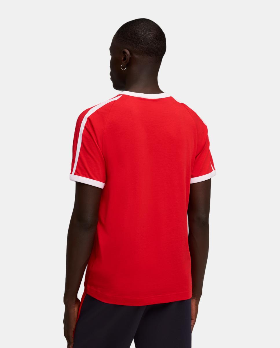T-shirt Casual de Homem T7 Big Cat Ringer Vermelho-4