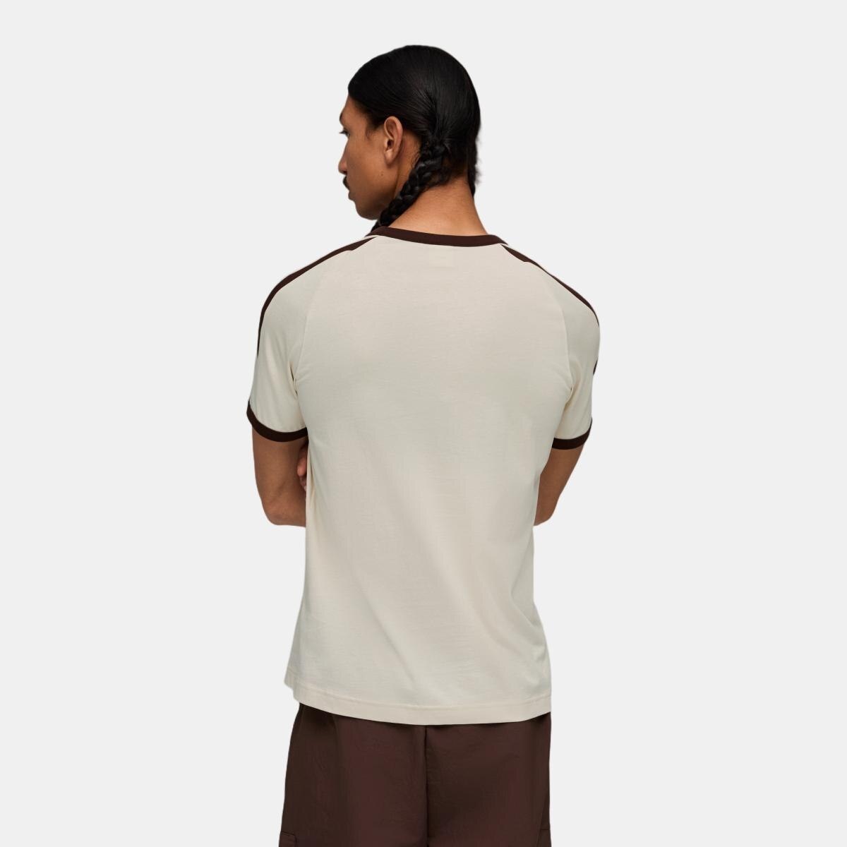 T-shirt Casual de Homem T7 Big Cat Ringer Branco-2