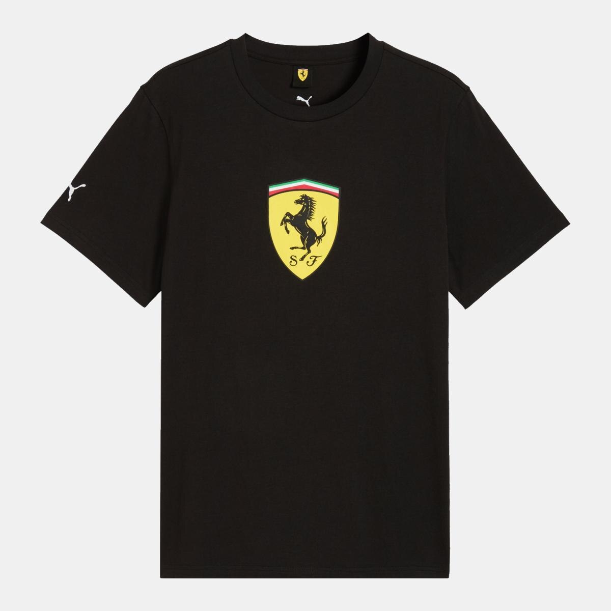 T-shirt Casual de Homem Ferrari Colored Shield Preto-4