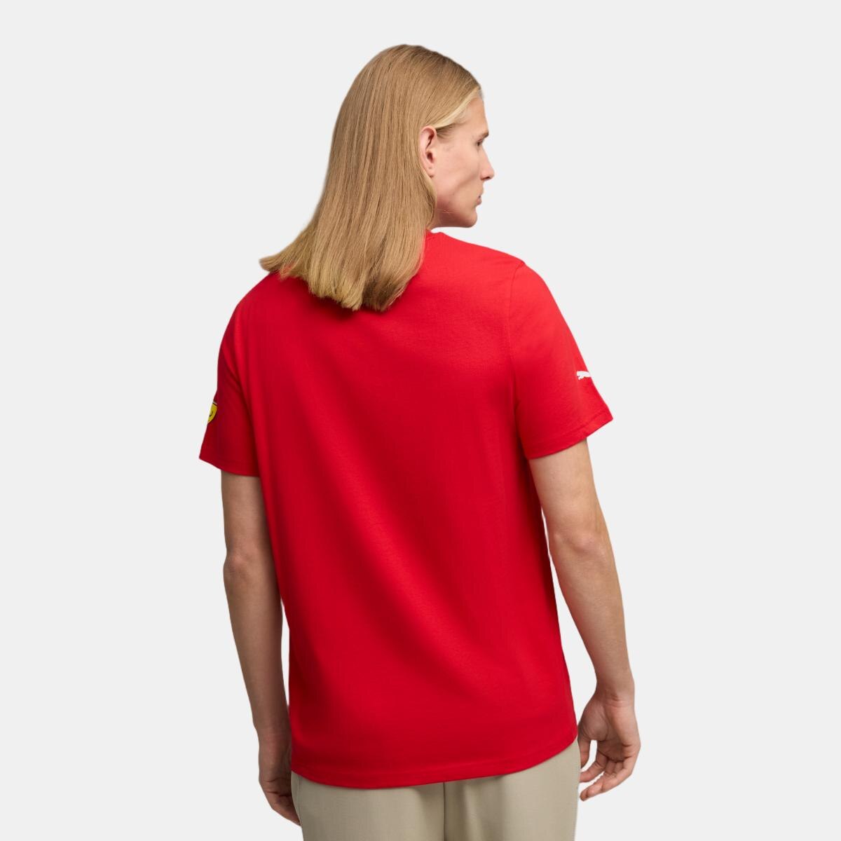 T-shirt Casual de Homem Ferrari Tonal Shield Vermelho-2