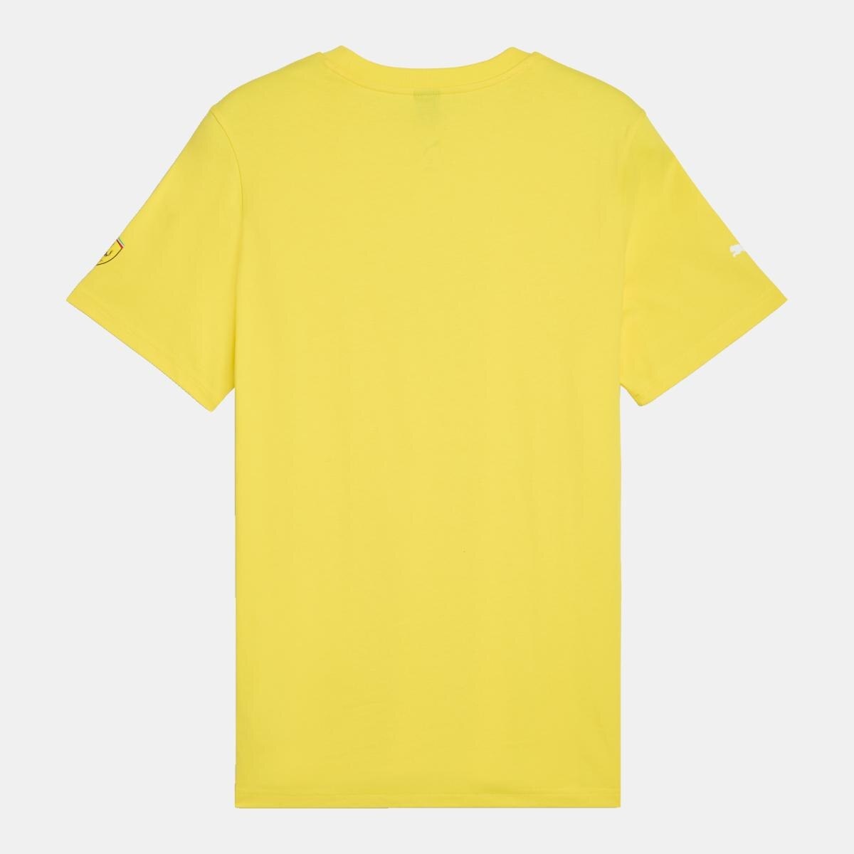 T-shirt Casual de Homem Ferrari Tonal Shield Amarelo-5