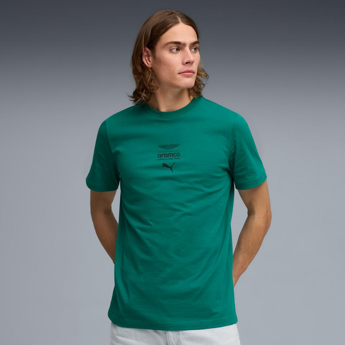 T-shirt Casual de Homem AMF1 Essential Logo 1 Verde-1