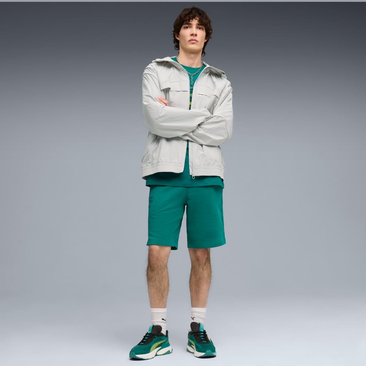 Calções Casual de Homem AMF1 Essential Sweat Verde-3