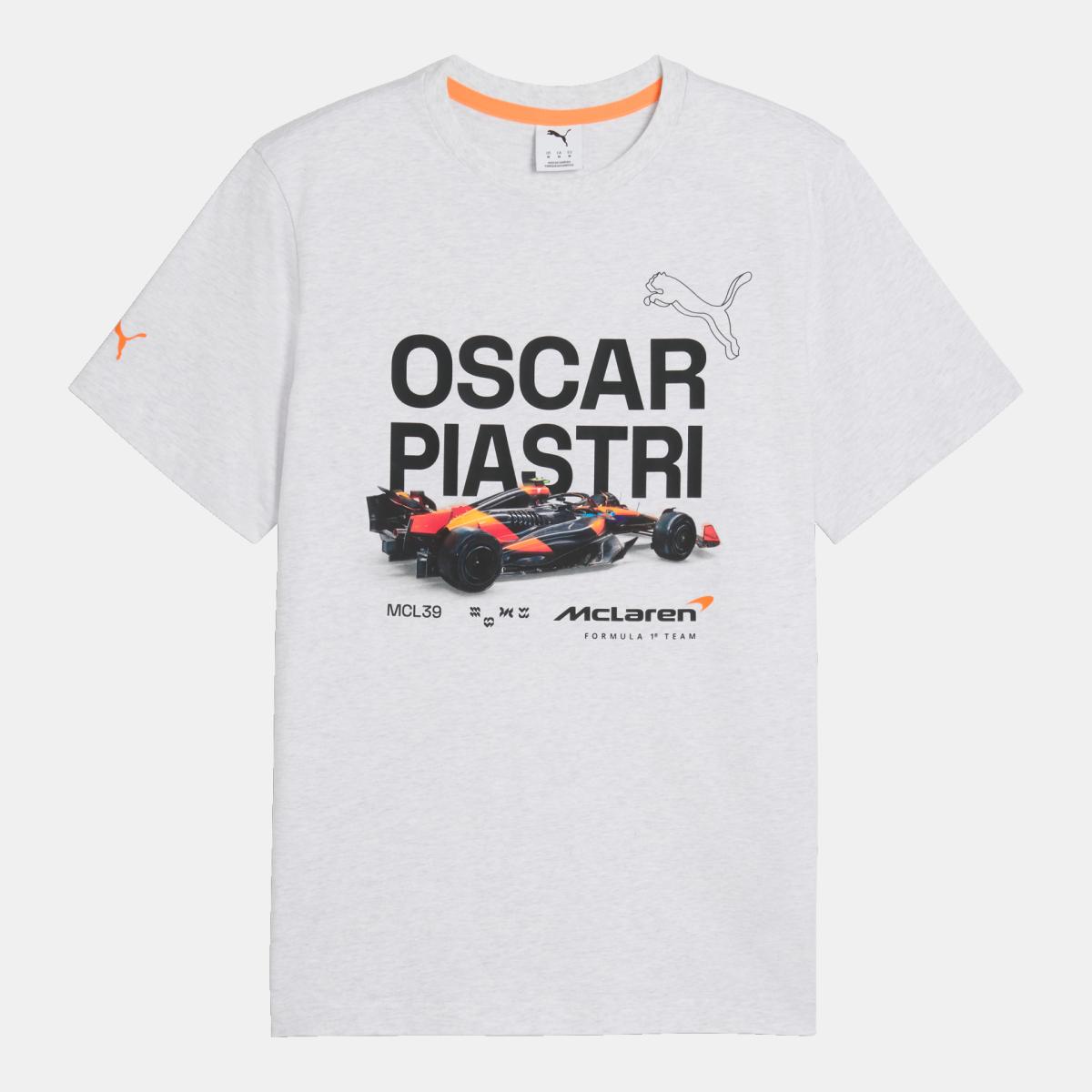 T-shirt Casual de Homem McLaren Driver2 Cinzento-4