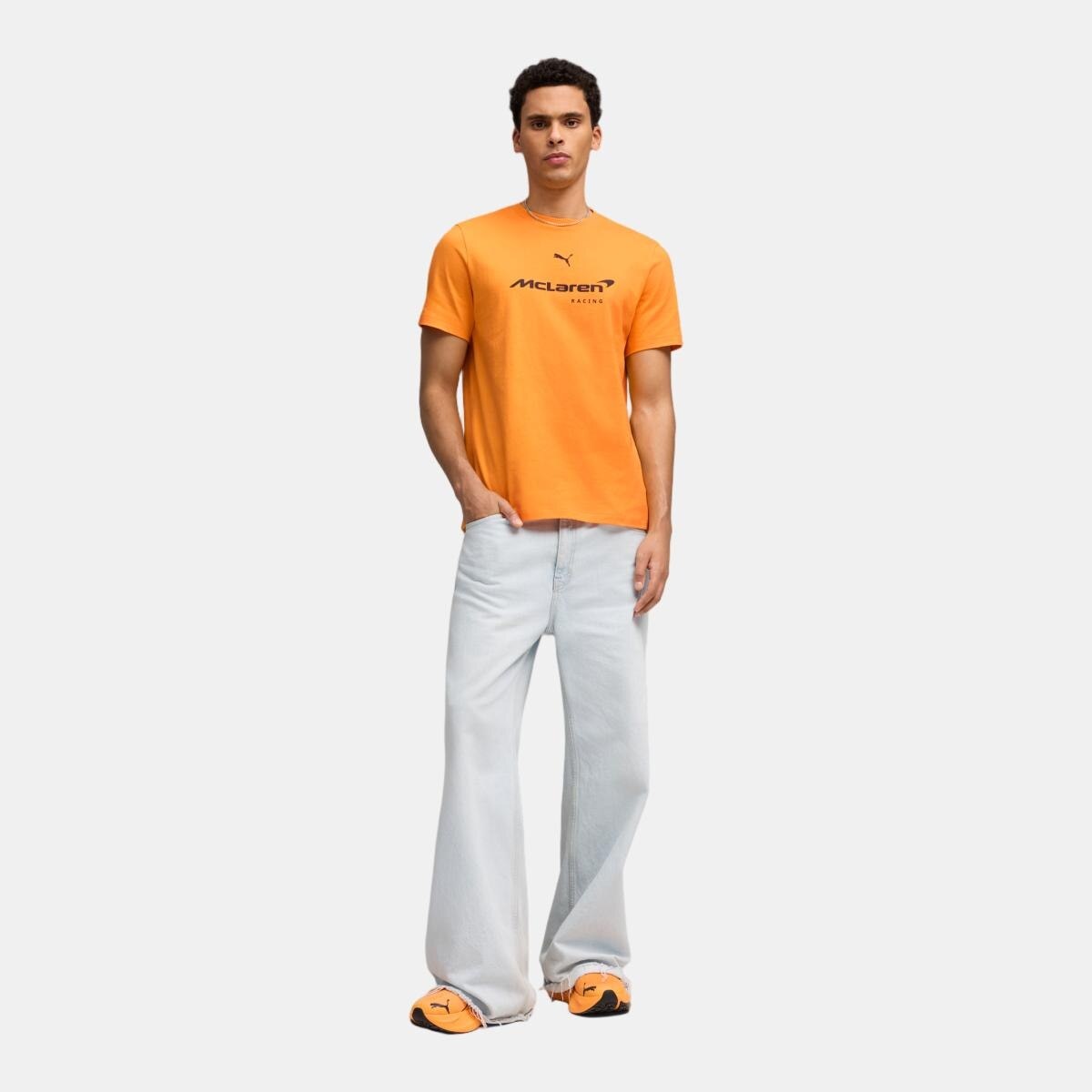 T-shirt Casual de Homem McLaren Big Logo Laranja-3