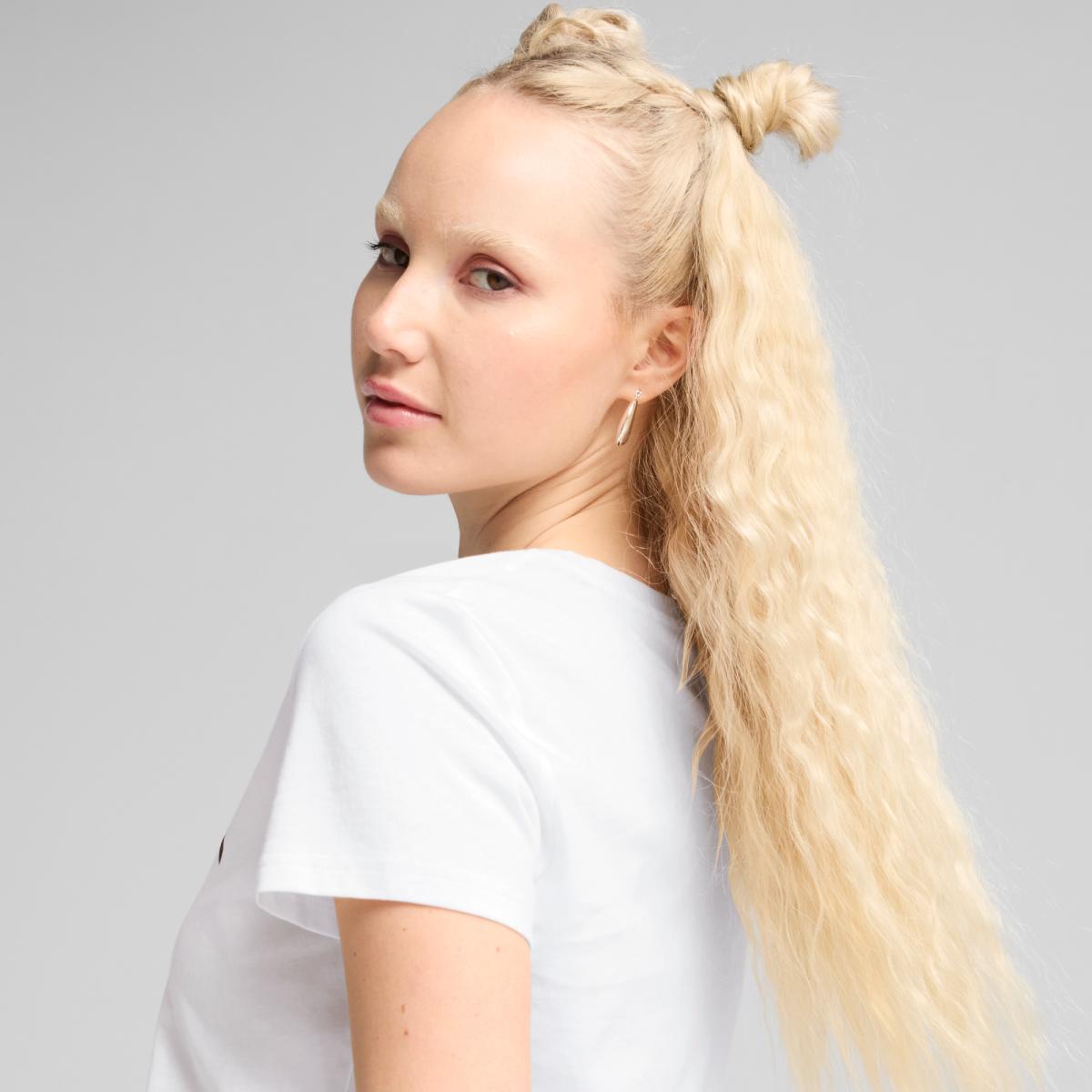 T-shirt Casual de Mulher ESS No. 1 Logo Branco-2