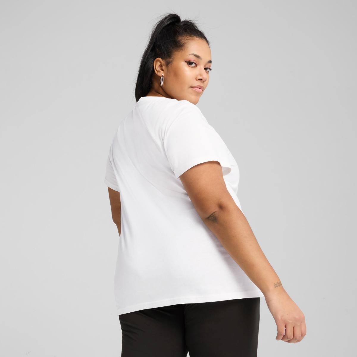 T-shirt Casual de Mulher ESS No. 1 Logo Branco-4