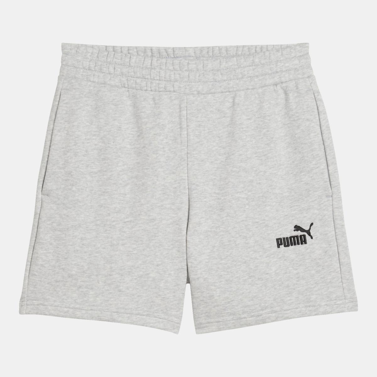 Calções Casual de Mulher ESS Small Logo High-Waist Cinzento-4