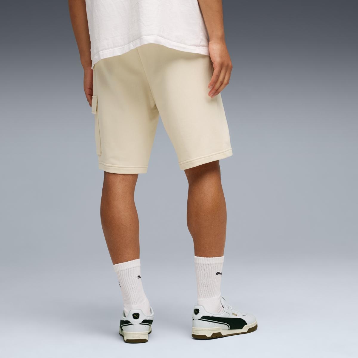 Calções Casual de Homem ESS No. 1 Logo Cargo Branco-2