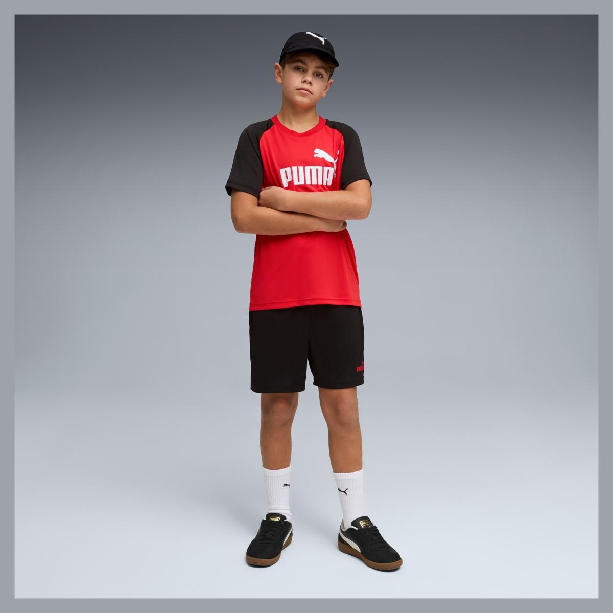Fato de Treino Casual de Menino ESS No.1 Poly and Set Vermelho-2