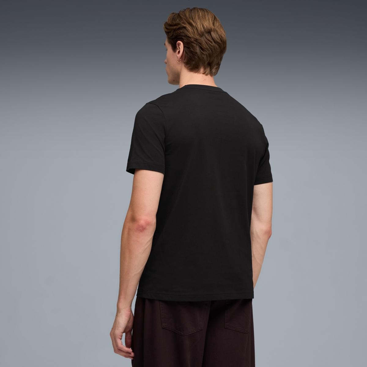 T-shirt Casual de Homem Graphic Sneaker Preto-2