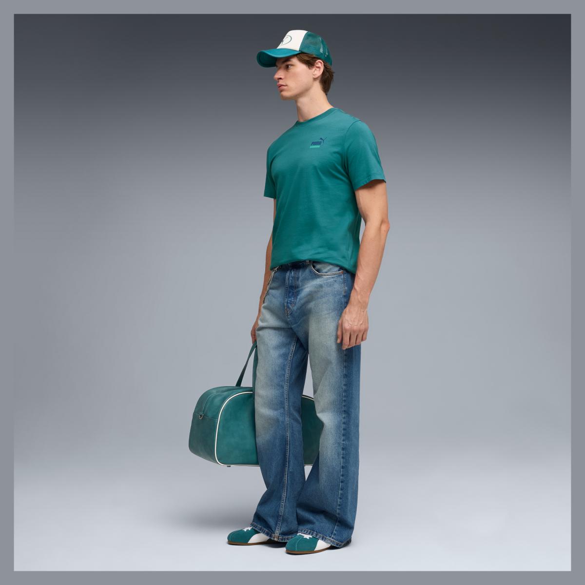 T-shirt Casual de Homem Graphic Sports Verde-3