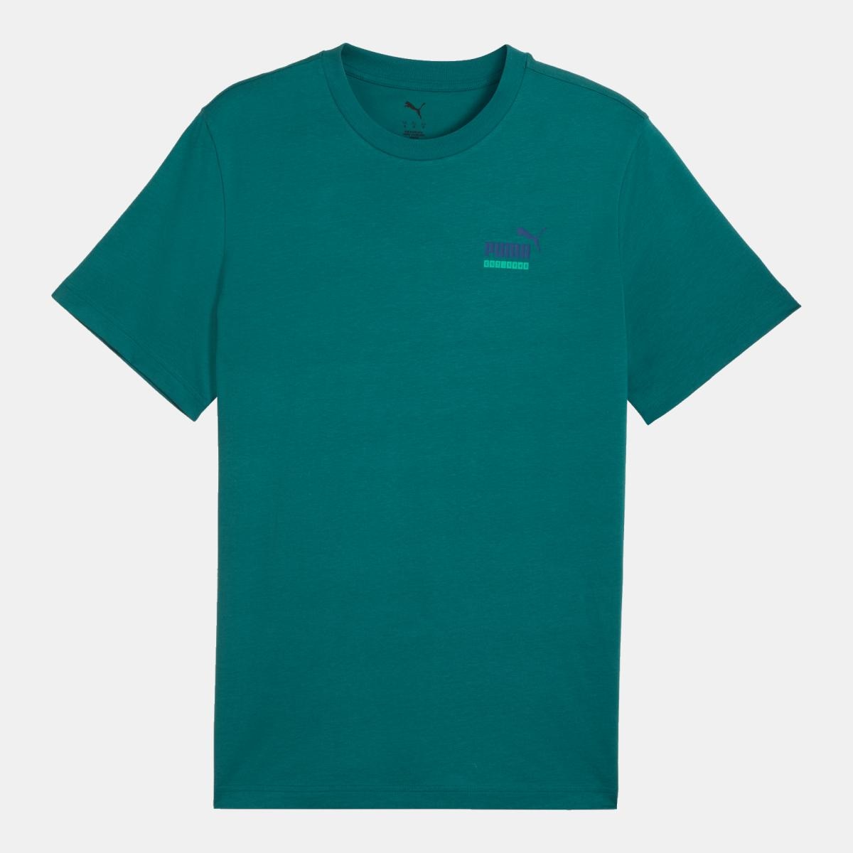 T-shirt Casual de Homem Graphic Sports Verde-4