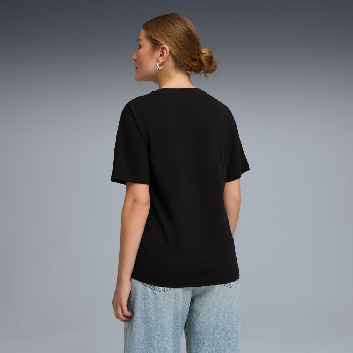 T-shirt Casual de Mulher ESS Graphic Animal Relaxed Preto-2