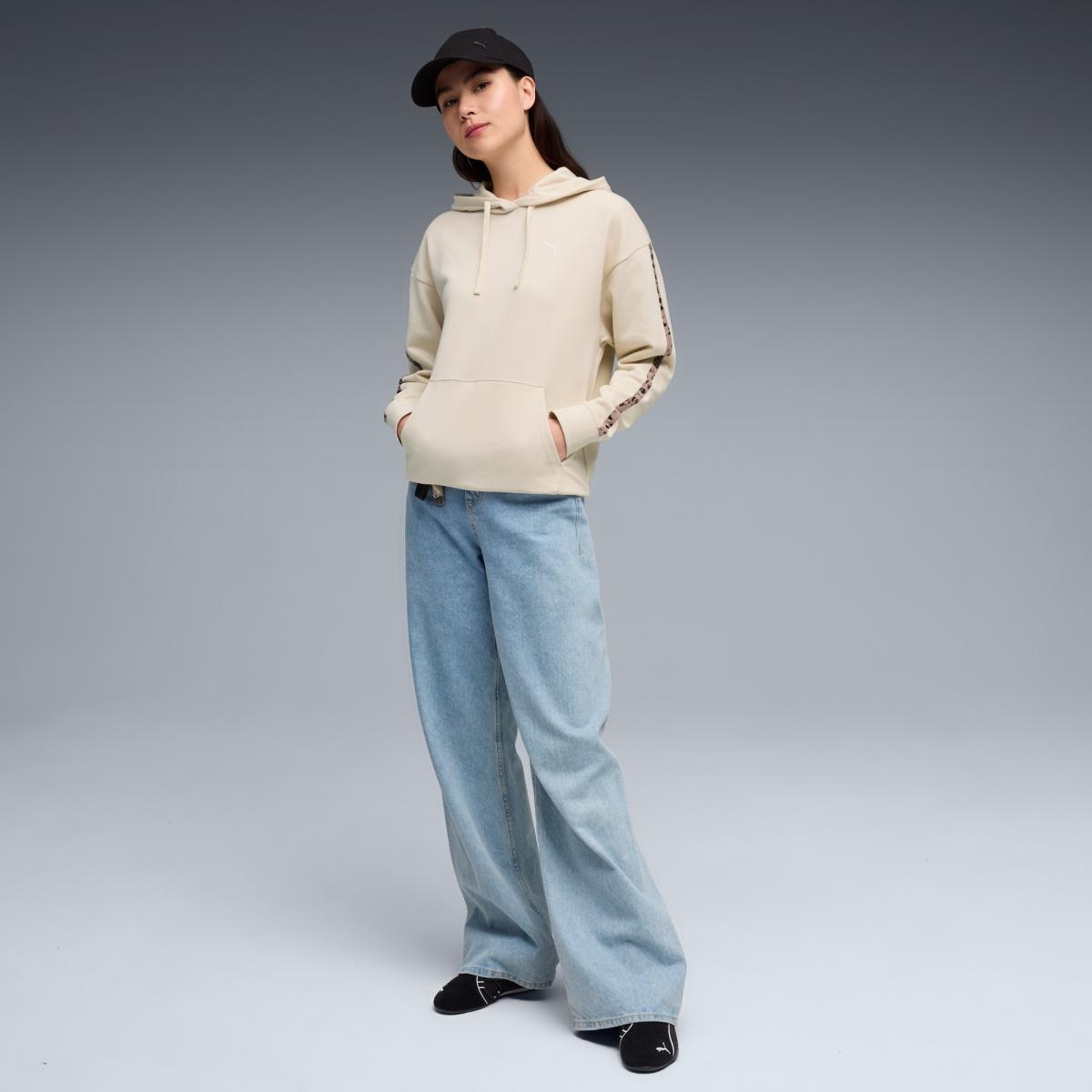 Sweatshirt Casual de Mulher ESS Graphic Animal Comfort Branco-3