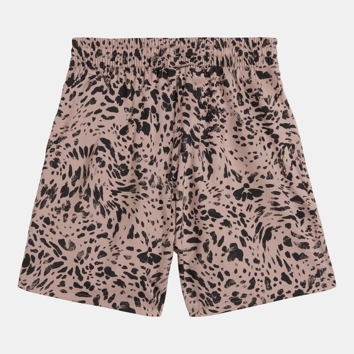 Calções Casual de Mulher ESS GRAPH Animal Woven Castanho-5