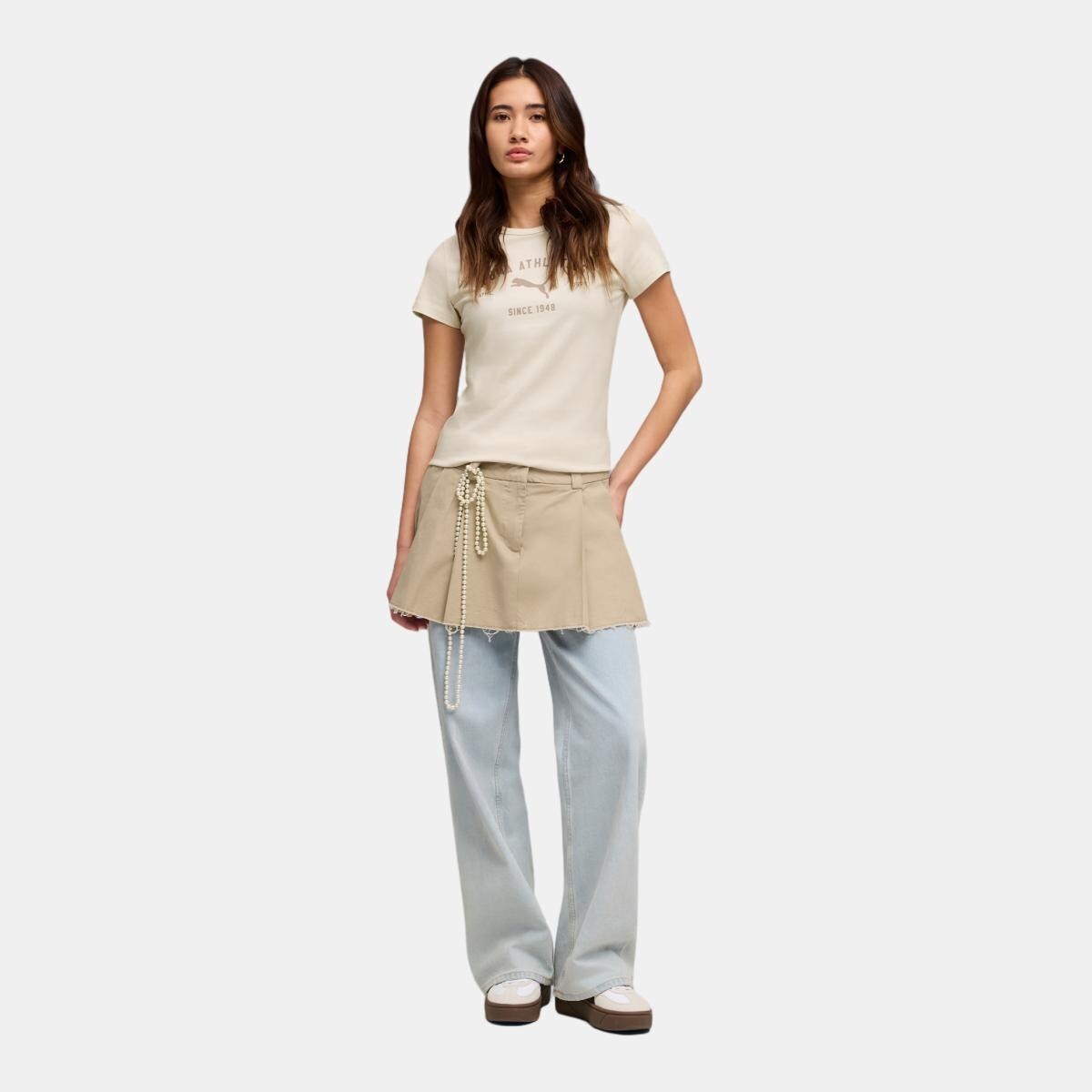 T-shirt Casual de Mulher CLASS Graphic Branco-3