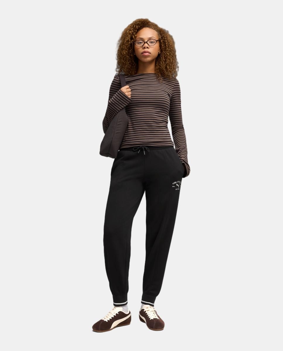 Calças Compridas Casual de Mulher CLASS Comfort Sweat TR cl Preto-3