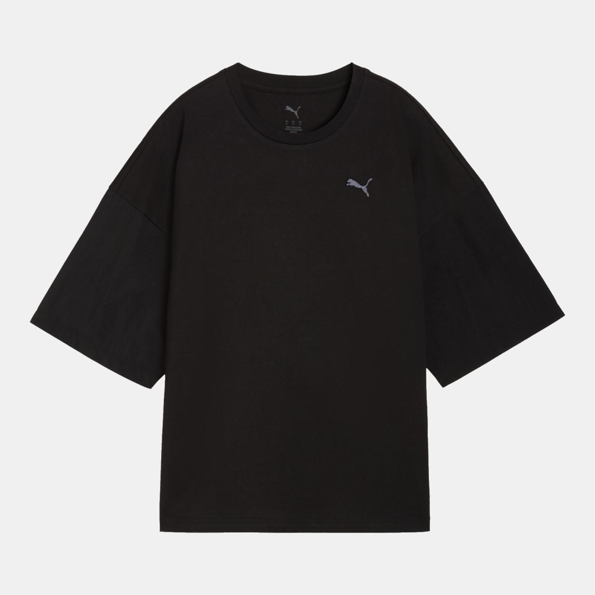 T-shirt Casual de Mulher Her Oversized Preto-4