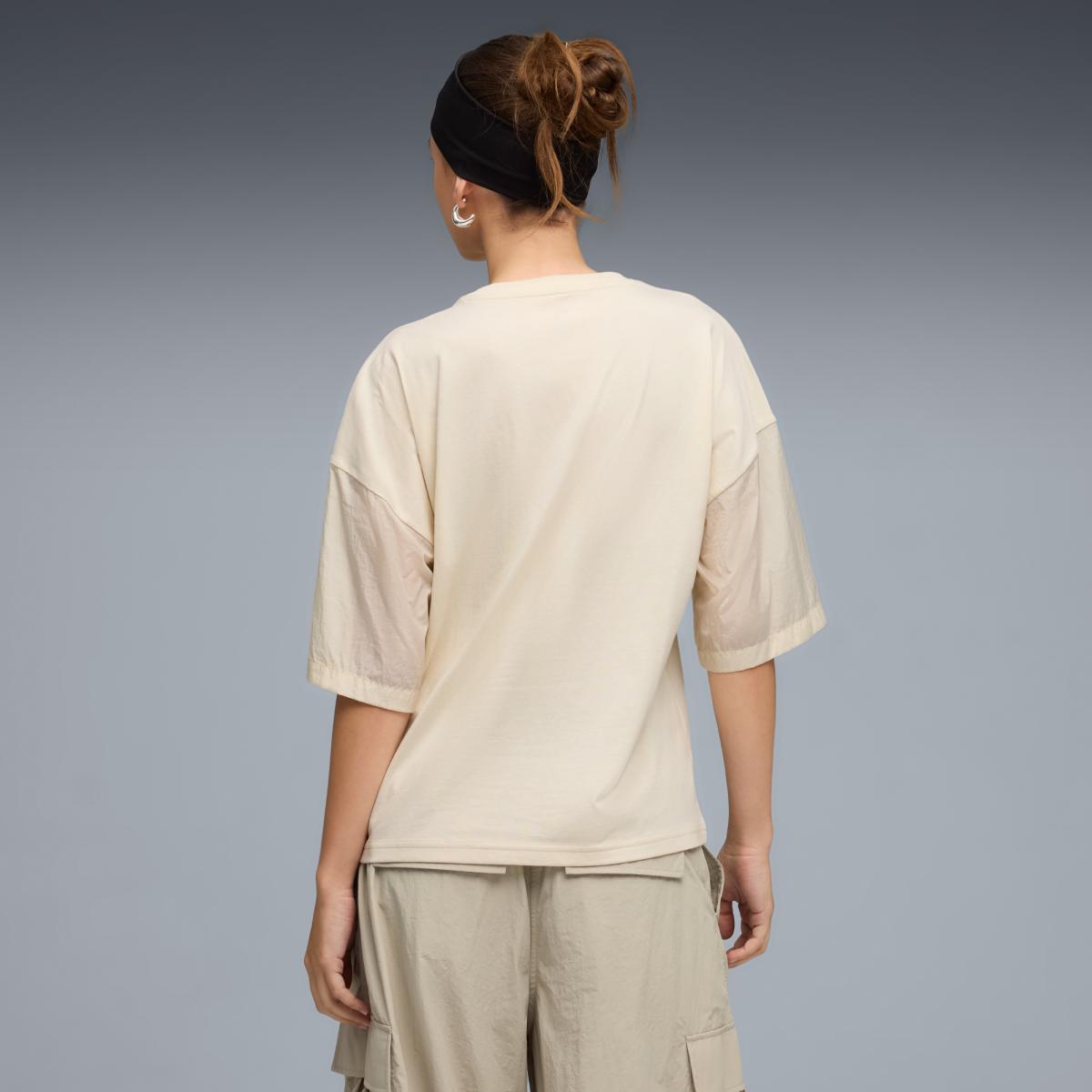 T-shirt Casual de Mulher Her Oversized Branco-2