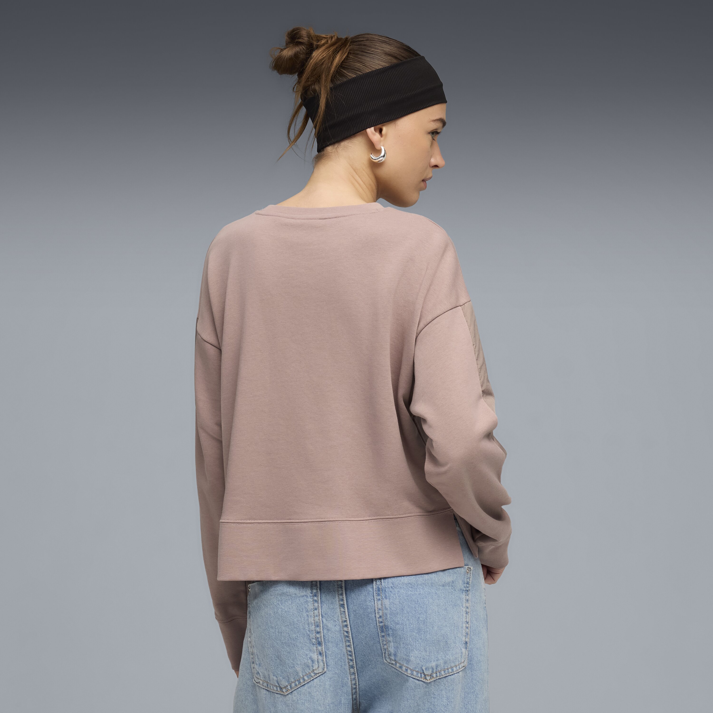 Sweatshirts Casual de Mulher HER Relaxed Crew TR Castanho-2