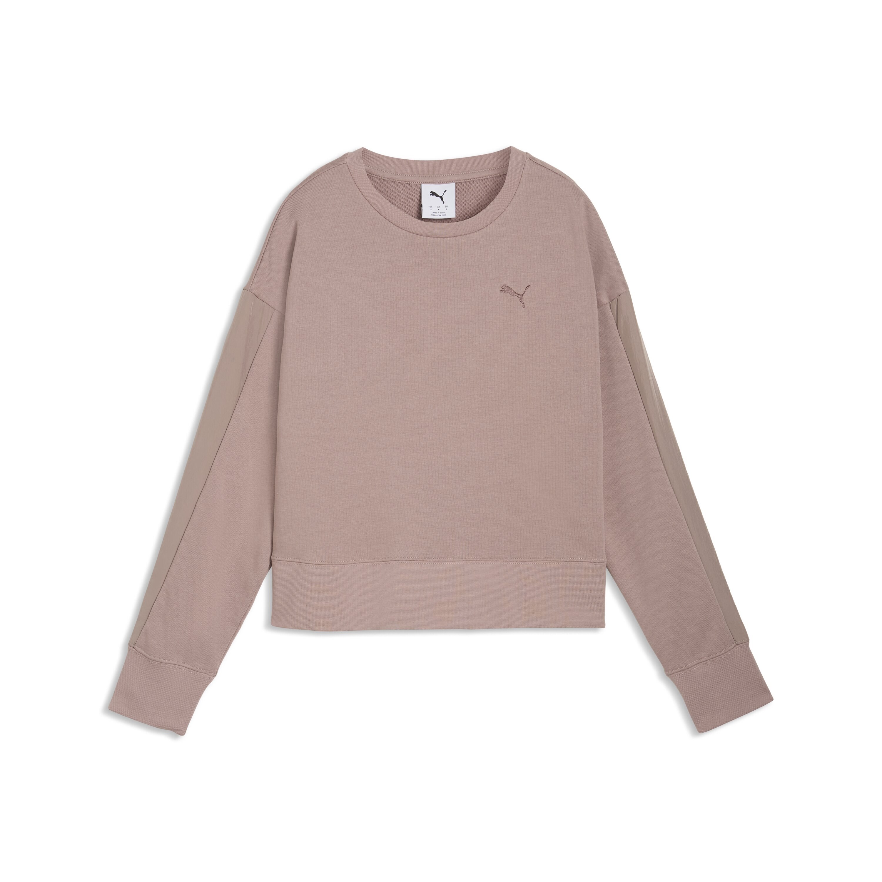 Sweatshirts Casual de Mulher HER Relaxed Crew TR Castanho-4