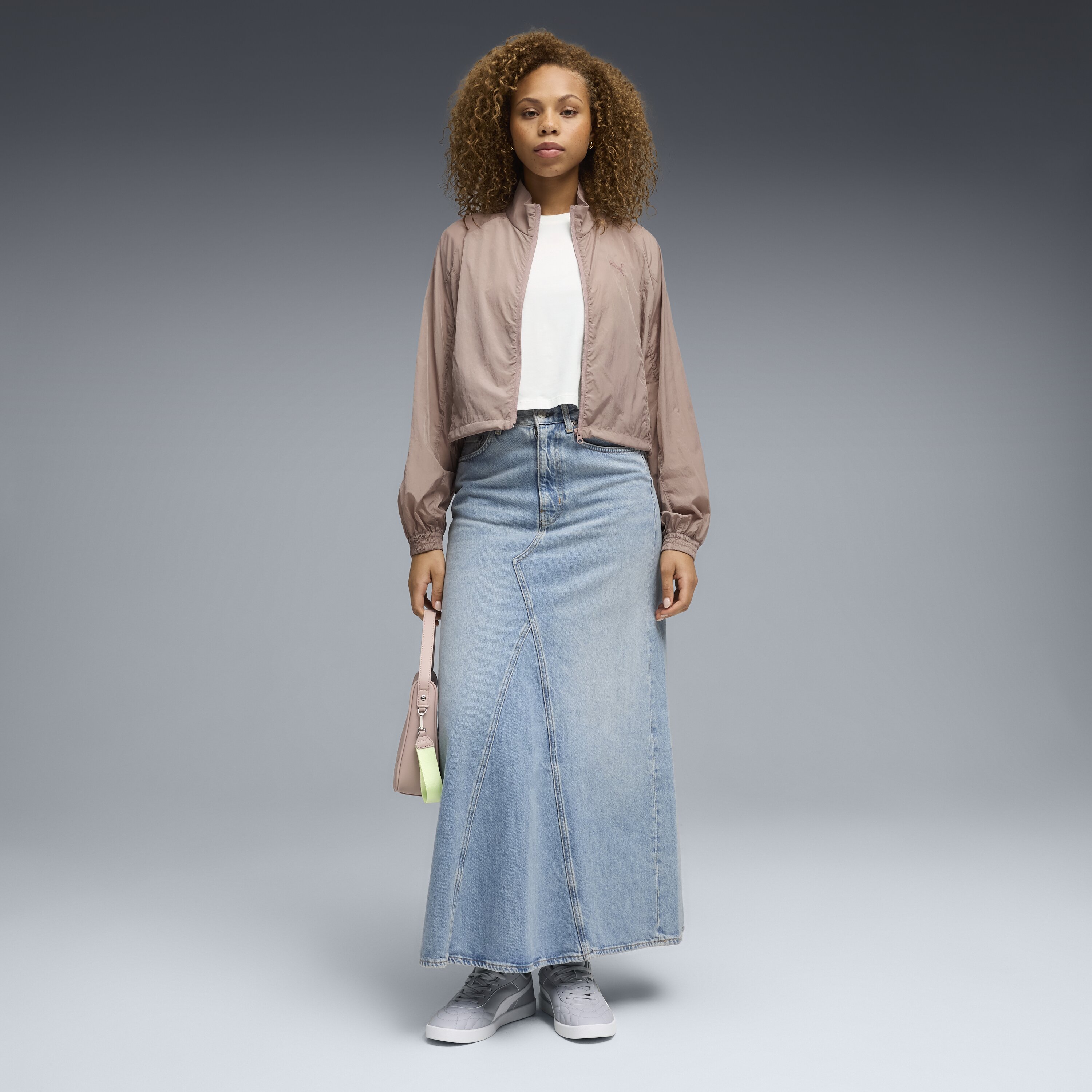 Casacos Casual de Mulher Relaxed Full-Zip Woven Castanho-3