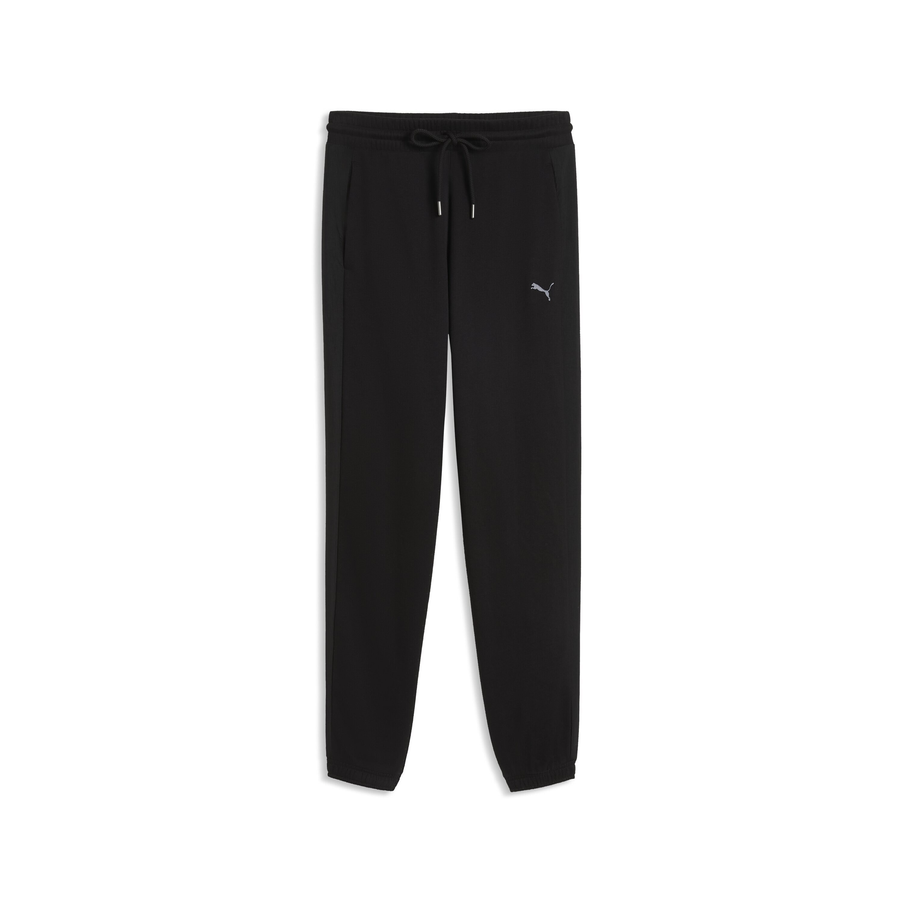 Calças Compridas Casual de Mulher Comfort High-Waist Sweat Preto-4