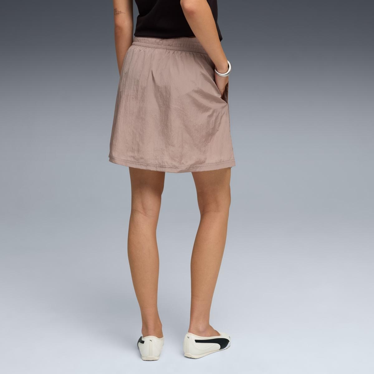 Saia Casual de Mulher Her Woven Skirt Castanho-2