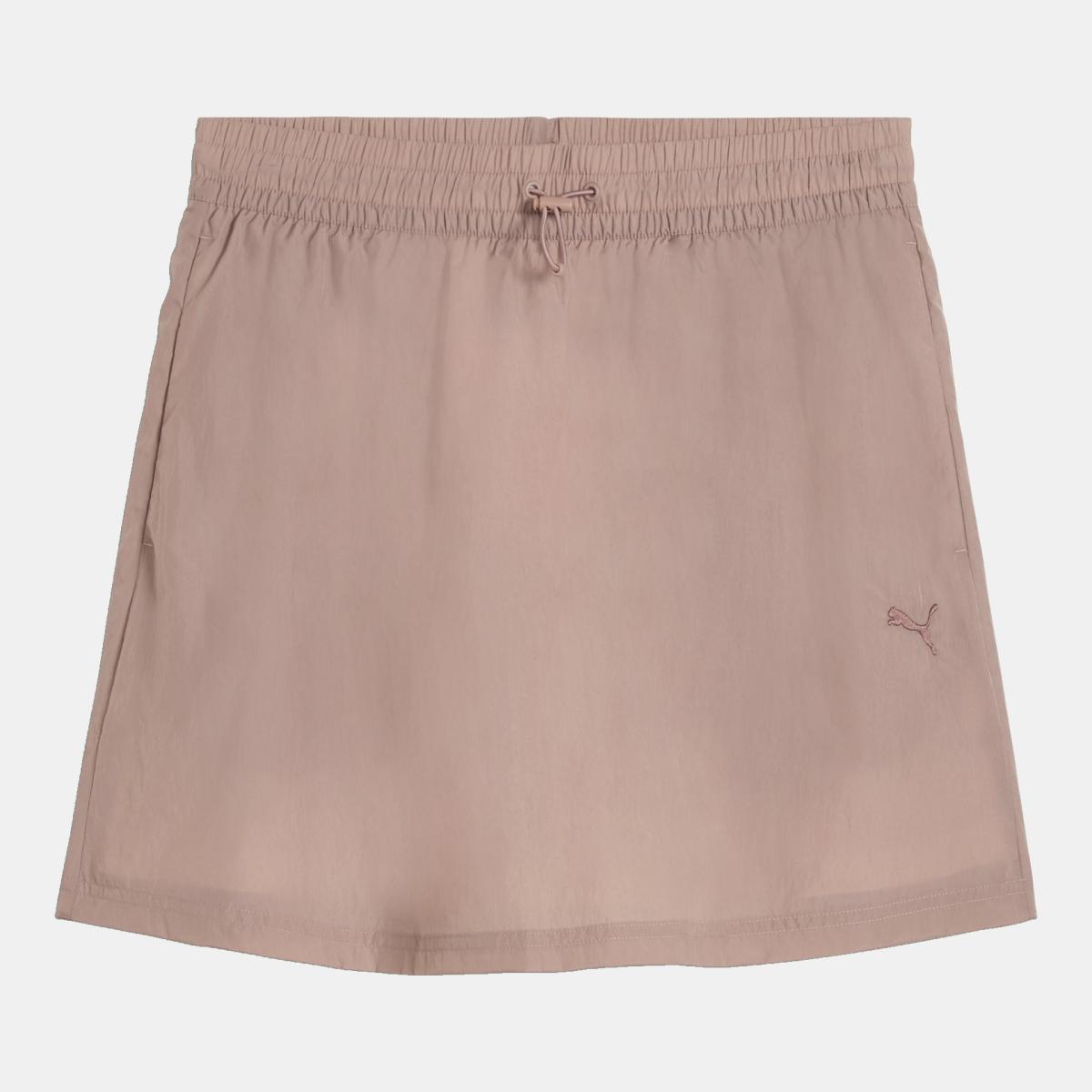 Saia Casual de Mulher Her Woven Skirt Castanho-4