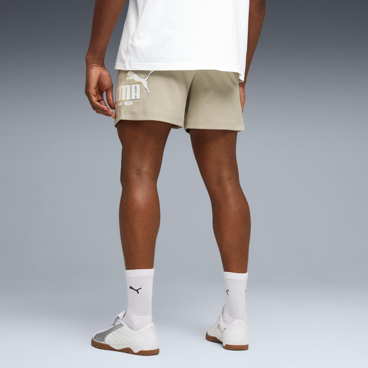 Calções Casual de Homem ESS Logo Lab Woven Cinzento-2