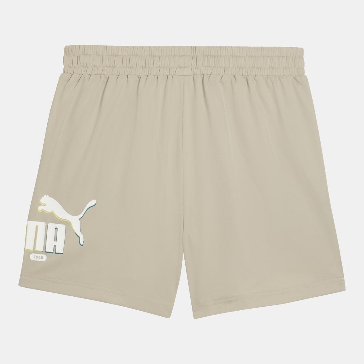 Calções Casual de Homem ESS Logo Lab Woven Cinzento-5