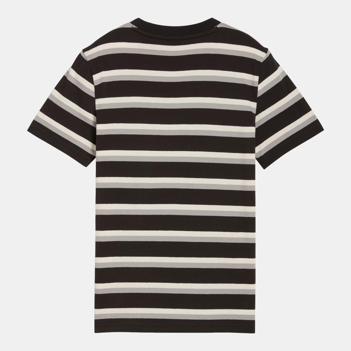 T-shirt Casual de Menino ESS Elevated Striped Preto-6