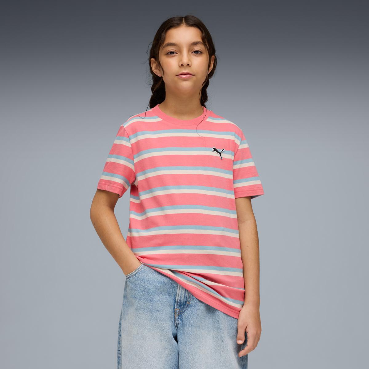 Imagem 0 de T-shirt Casual de Menino ESS Elevated Striped