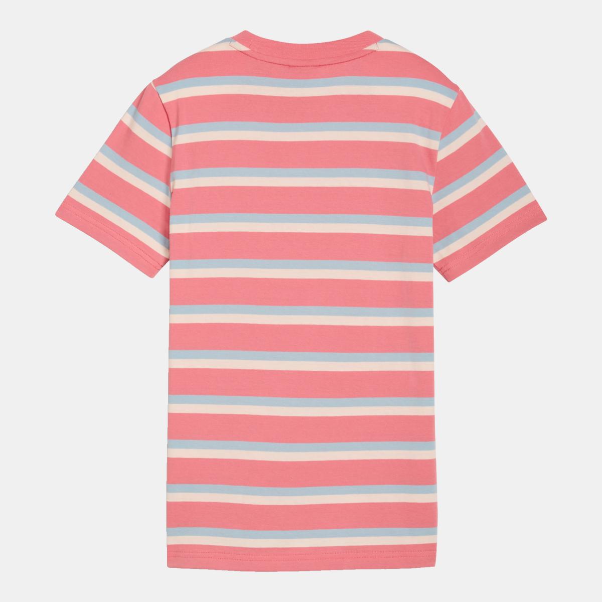 T-shirt Casual de Menino ESS Elevated Striped Rosa-5