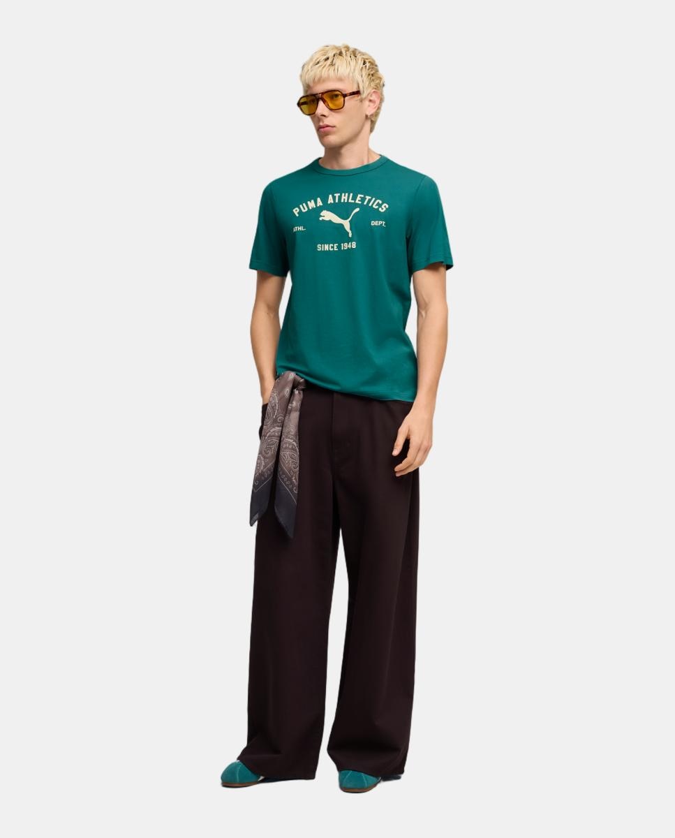 T-shirt Casual de Homem CLASS Graphic Verde-2