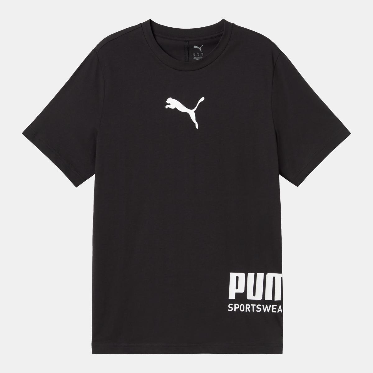 T-shirt Casual de Homem Graphics Preto-1