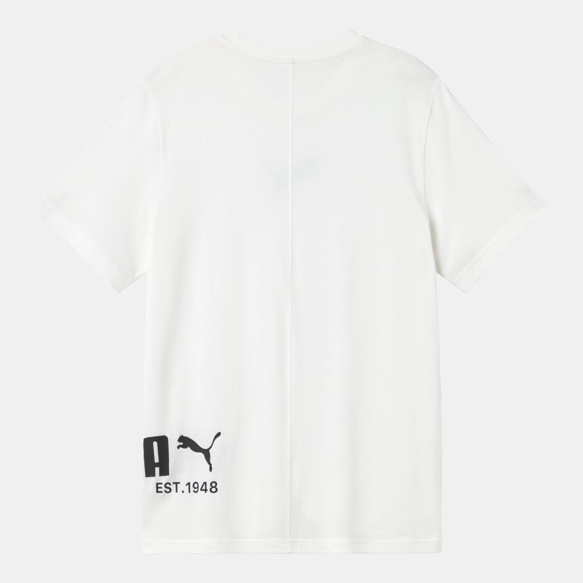 T-shirt Casual de Homem Graphics Branco-2