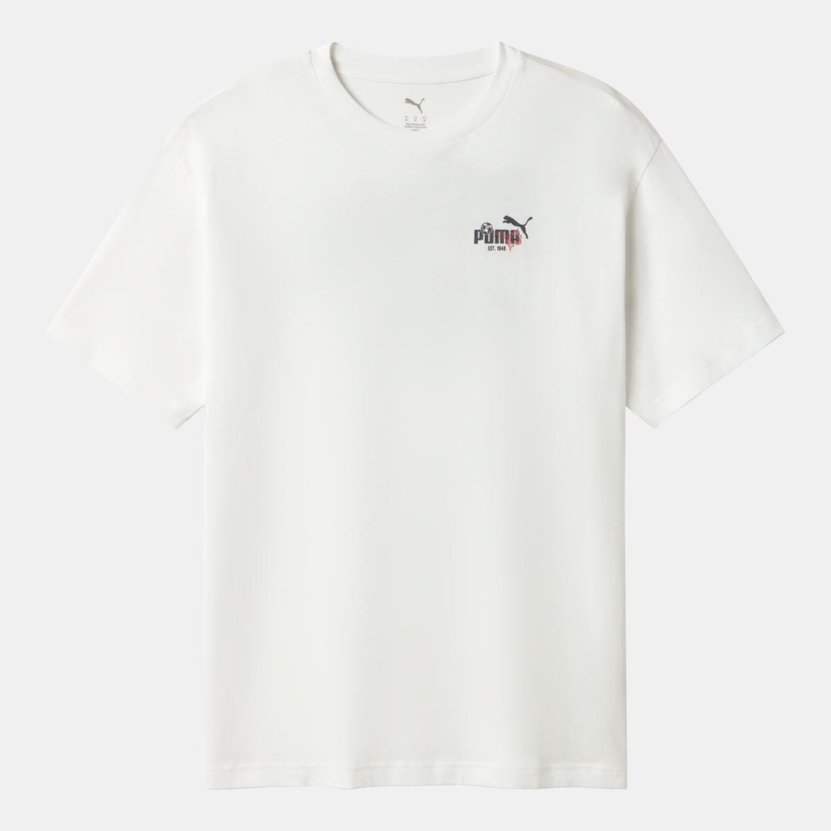 T-shirt Casual de Homem Football Relaxed Branco-1