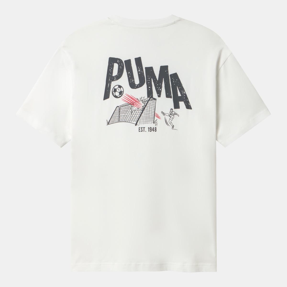 T-shirt Casual de Homem Football Relaxed Branco-2