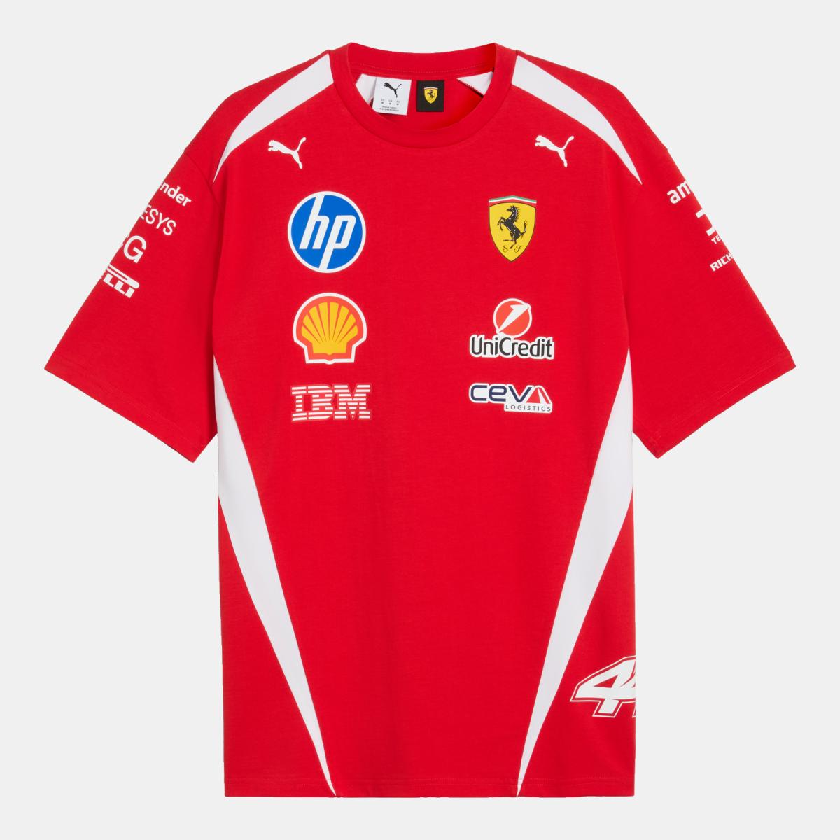T-shirt Casual de Homem SF Replica Drivers Auth Vermelho-1